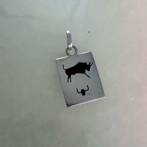 Sterling Silver 925 Bull Pendant